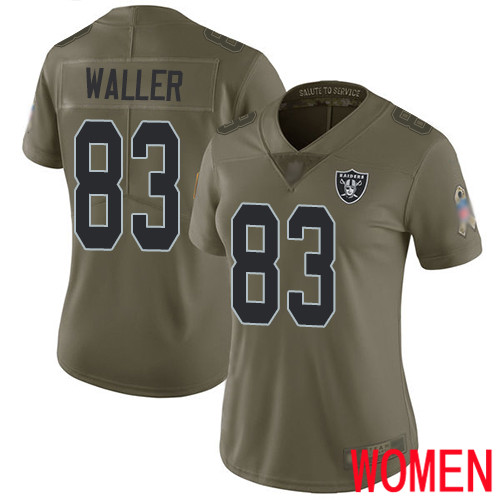 Oakland Raiders Limited Olive Women Darren Waller Jersey NFL Football #83 2017 Salute to Service Jersey